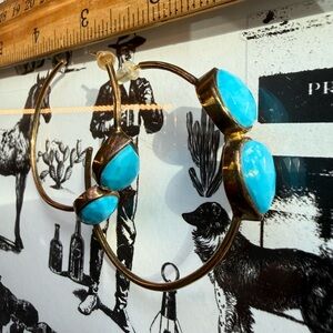 Turquoise Hoop Earrings
